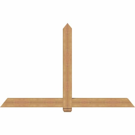 Ekena Millwork Eugene Smooth Timber Gable Bracket, Western Red Cedar, 84"W x 53"H x 5 1/2"D x 5 1/2"F, 15/12 Pitch GBW084X53X0606EUG00SWR